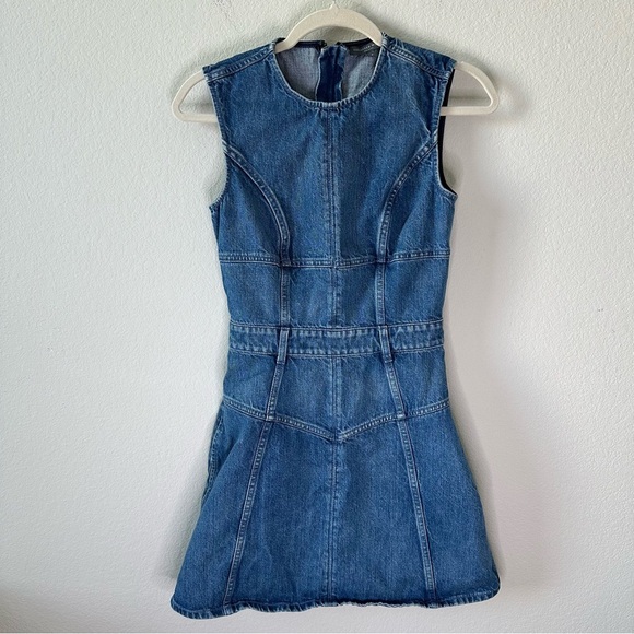 Alexander McQueen Blue Sleeveless Sheath Mini Dress SZ XS US 2 IT 38 - Picture 2 of 10